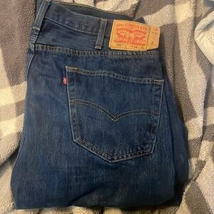 Navy blue levi 501 Don’t really wear them anymore i take trades
